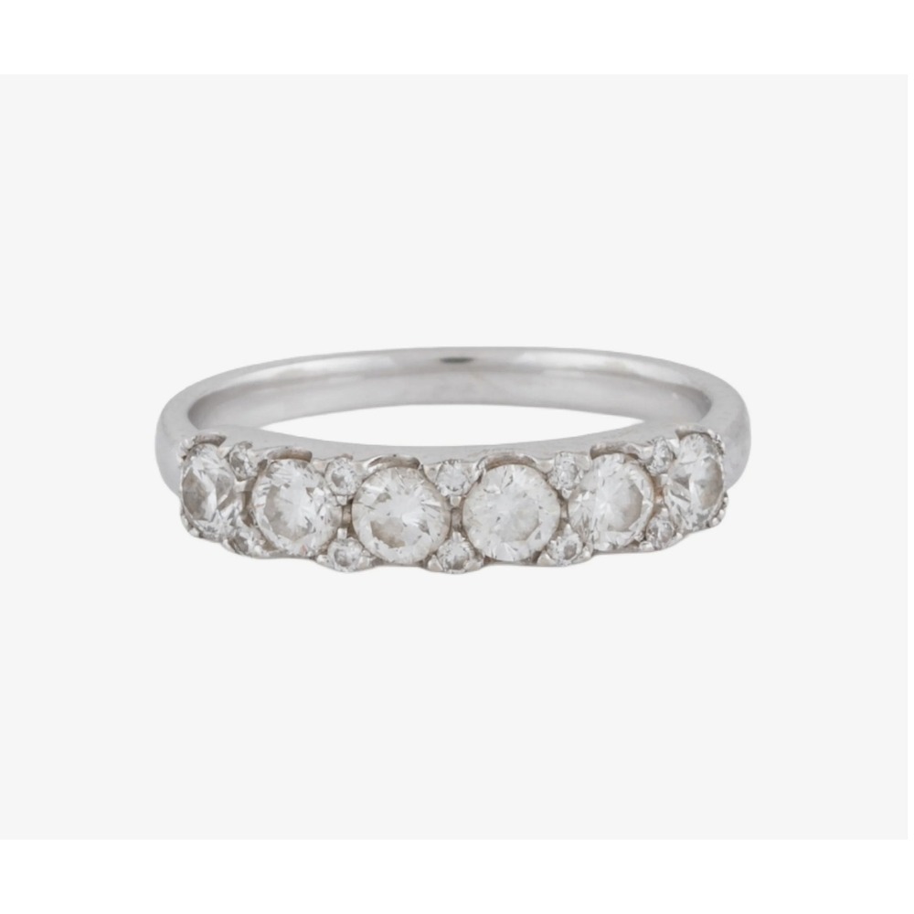 BONY LEVY 18K Diamond Band Ring White Gold 0.66ctw Size 5.5 - Picture 2 of 4